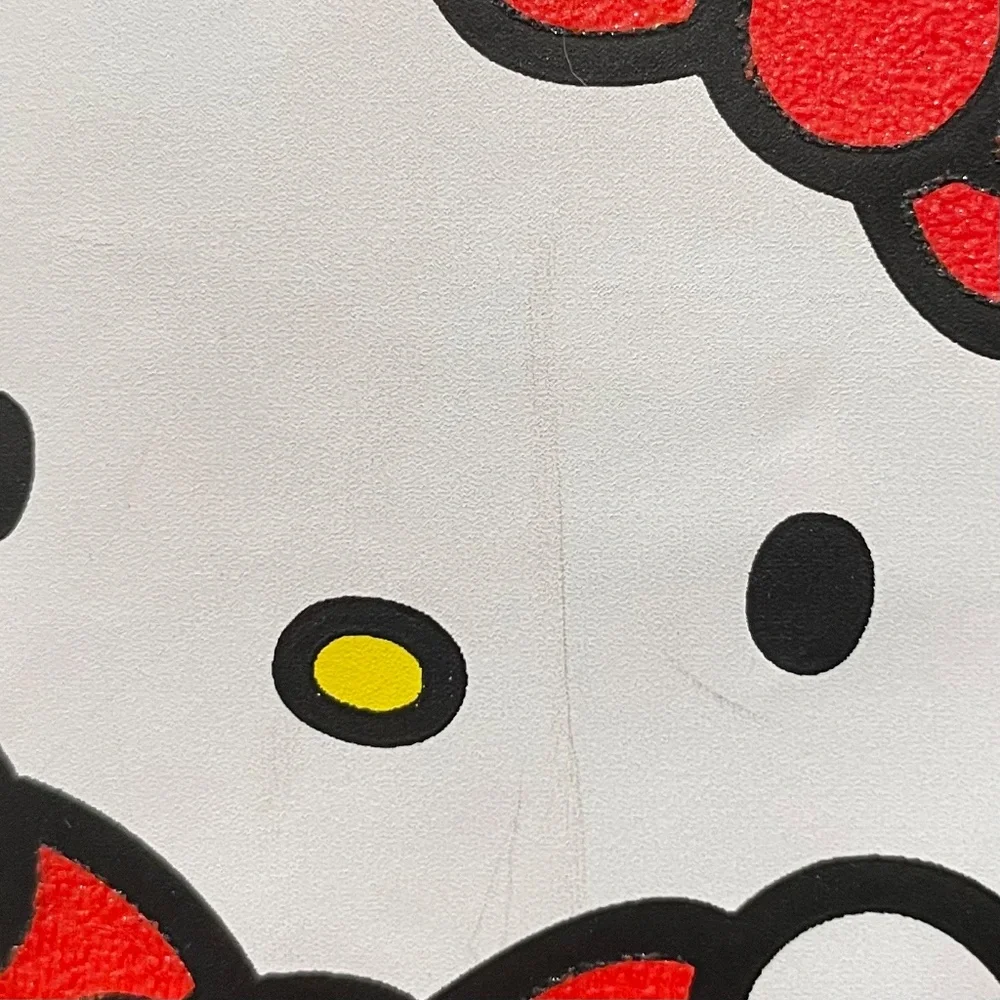 HELLO KITTY Sanrio Mini Backpack with Zipped Front Pocket Black Red Polka Dots - Picture 15 of 15